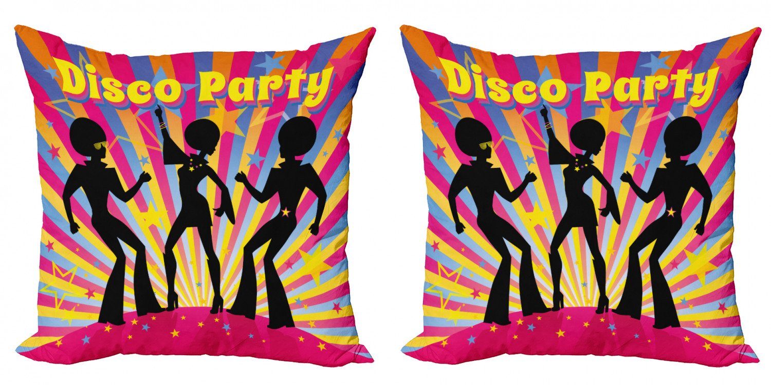 Kissenbezüge Modern Accent Doppelseitiger Digitaldruck, Abakuhaus (2 Stück), Party Disco-Tanz-Funky
