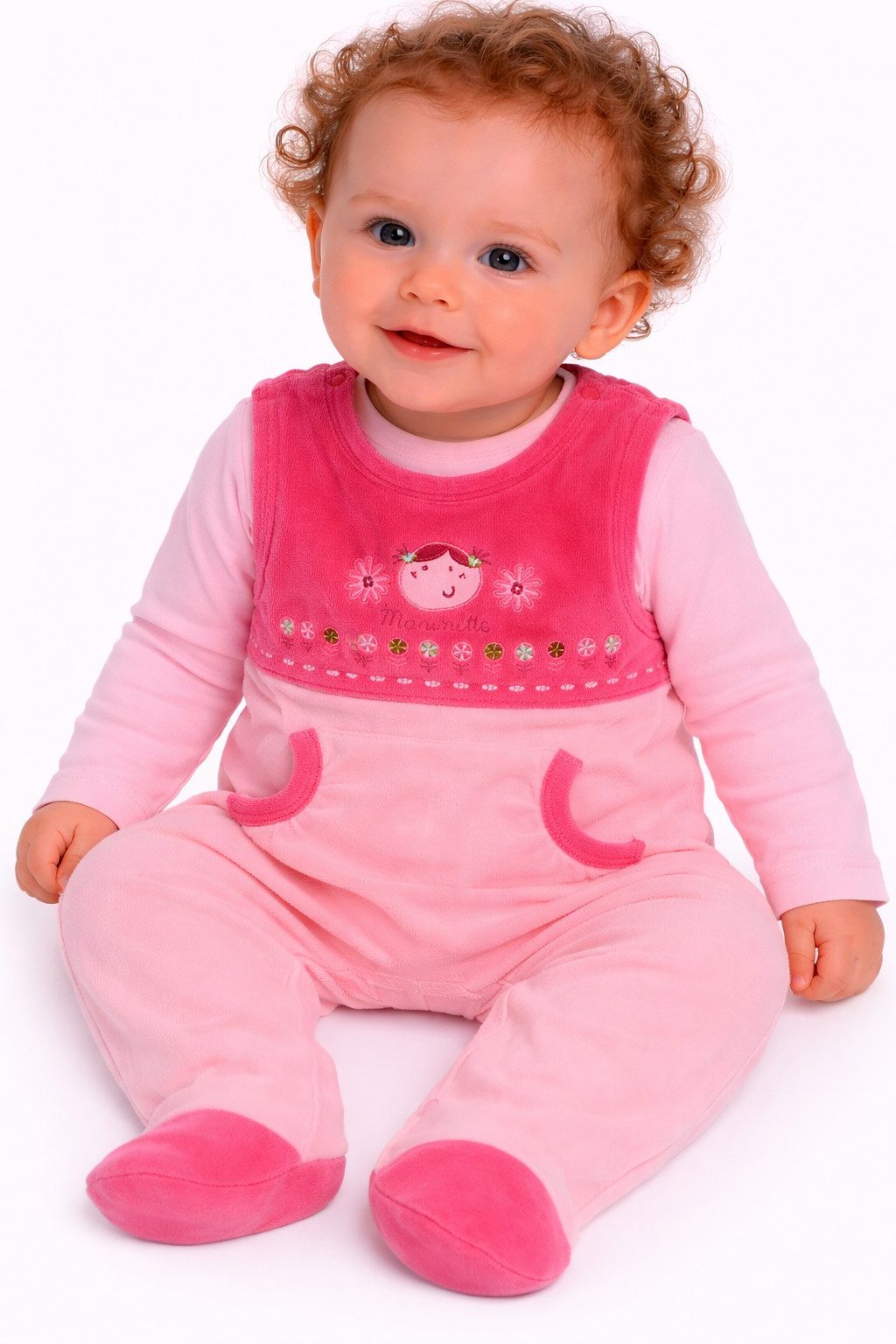 Strampler Stramplerhose und Langarmshirt in Rosa