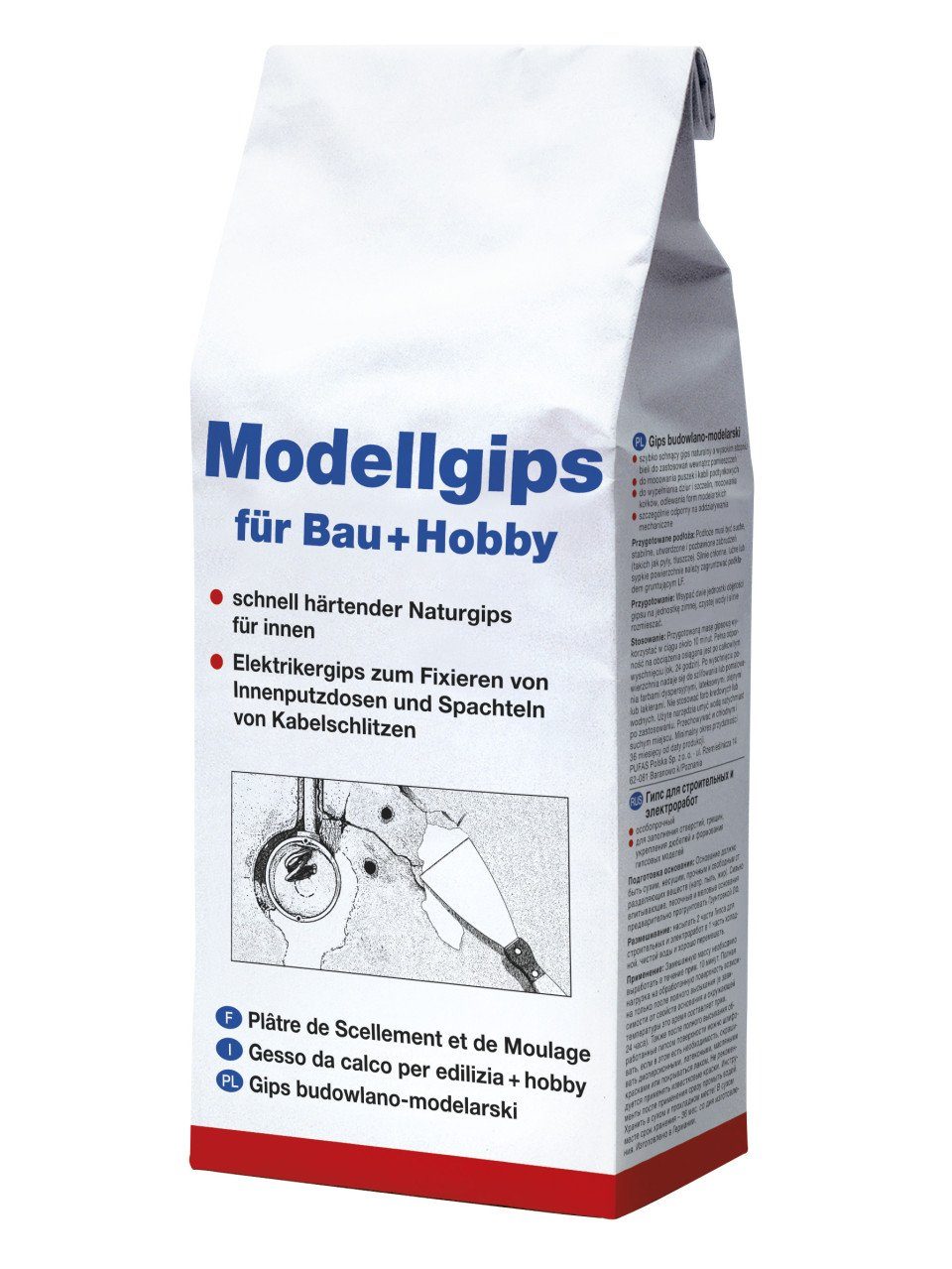 decotric® Gipsputz Decotric Modellgips für Bau und Hobby, 1,5 kg
