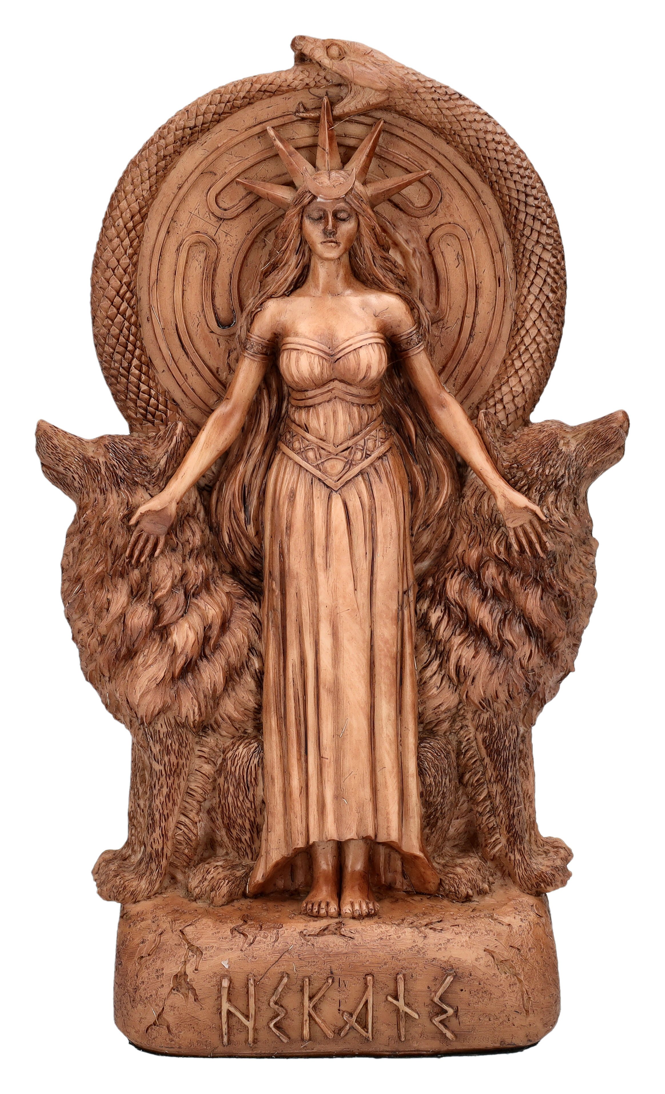 Figuren Shop GmbH Buchstütze Hekate Figur – Göttin der Magie Statue Mythologie Buchstütze 23 cm (1 St)