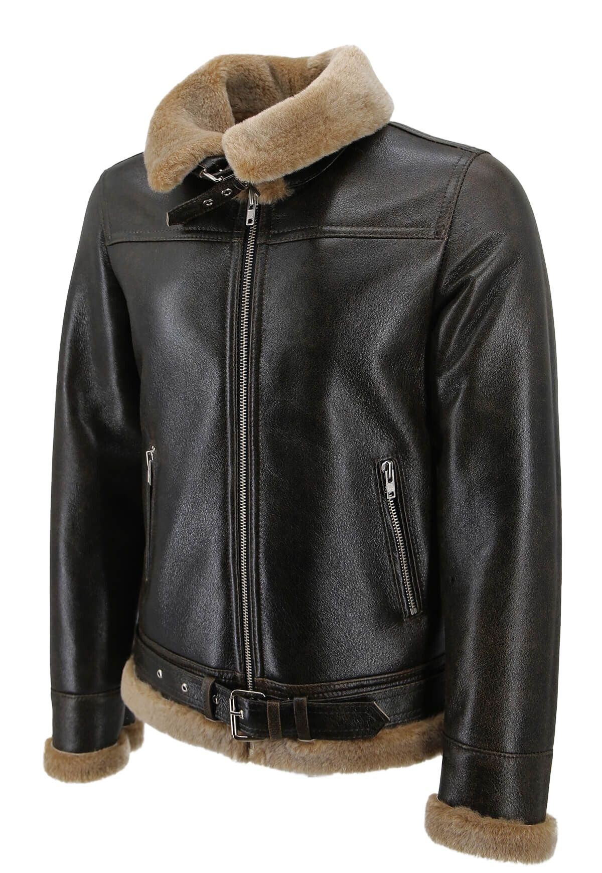 Hollert Winterjacke Lammfelljacke James Walnuss Cappuccino günstig online kaufen