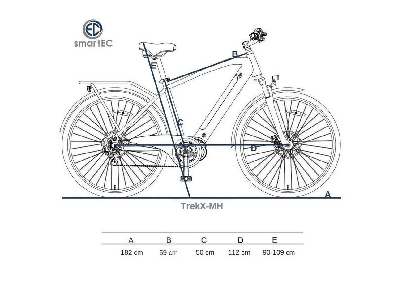 Thumbnail - smartEC E-Bike Trekkingrad smartEC TrekX-MH Trekking Pedelec/E-Bike 28 Zoll Mittelmotor, 7 Gang Shimano Tourney Schaltwe...