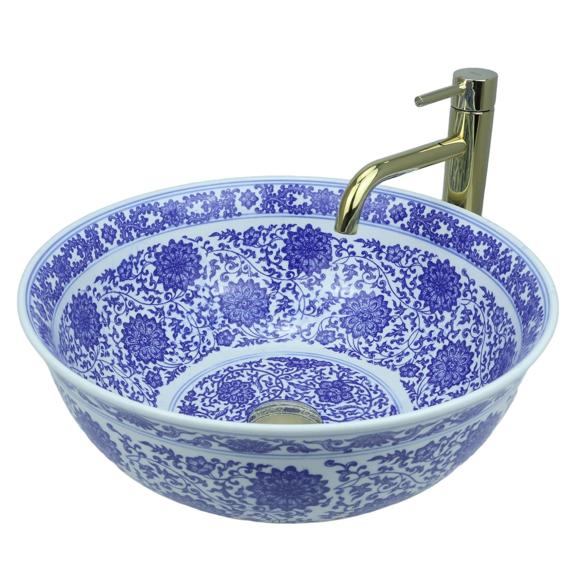 GTM Design Aufsatzwaschbecken Glanz - Modern Waschbecken ohne Hahnloch - Elegant Oval