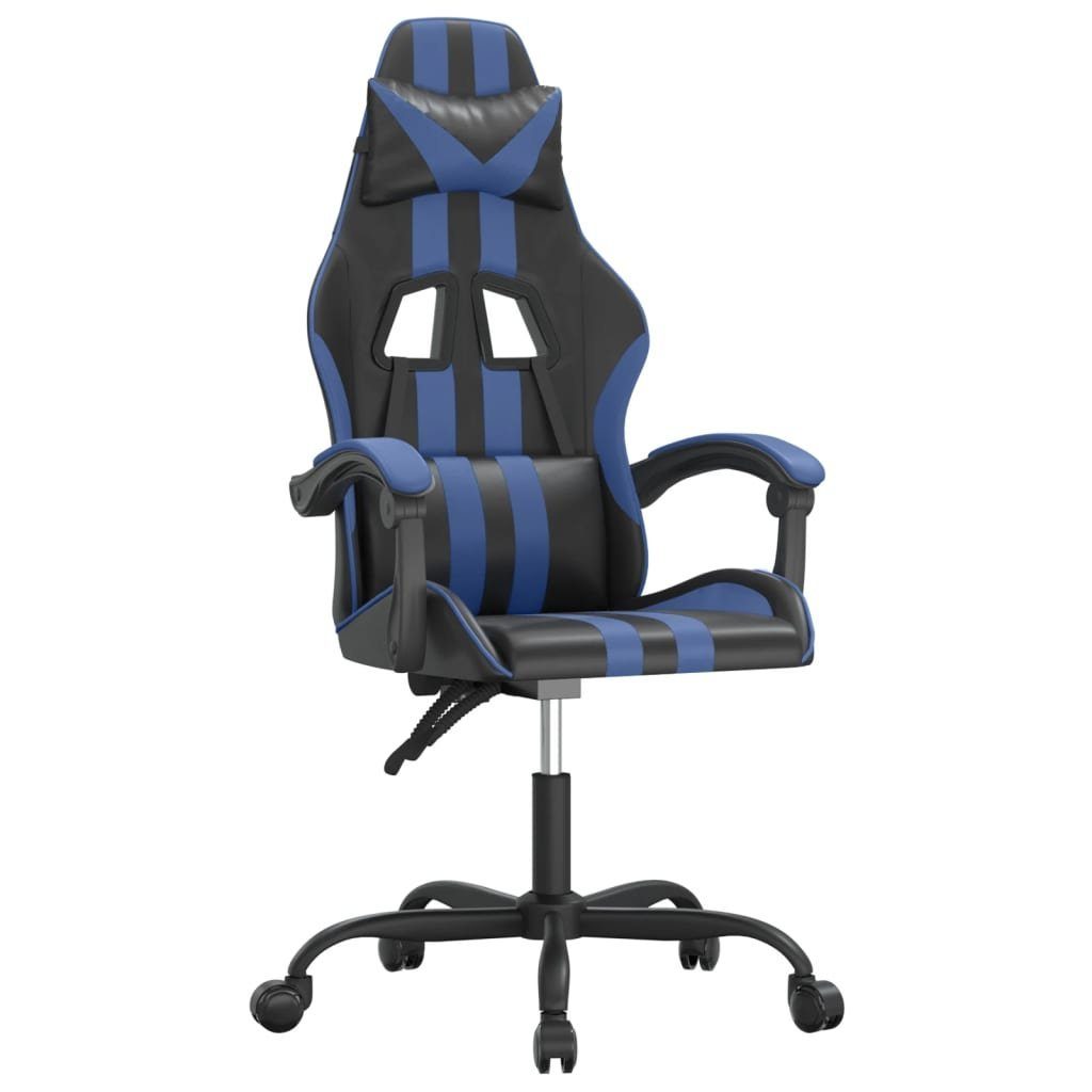 vidaXL Gaming-Stuhl Gaming-Stuhl Drehbar Schwarz und Kunstleder St) Schwarz und und blau Schwarz blau | (1 Blau