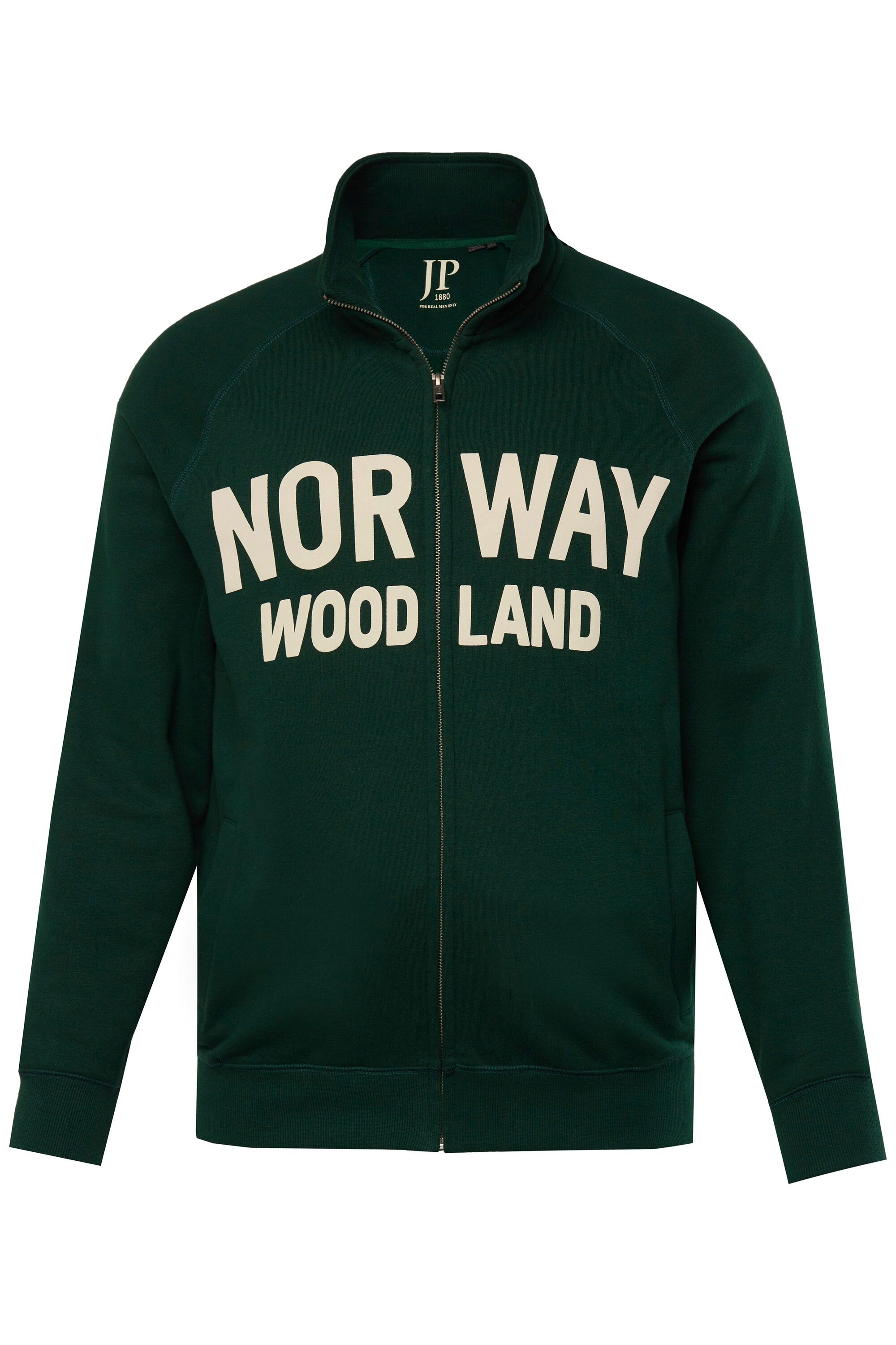 Fleecejacke Sweatjacke Stehkragen Print