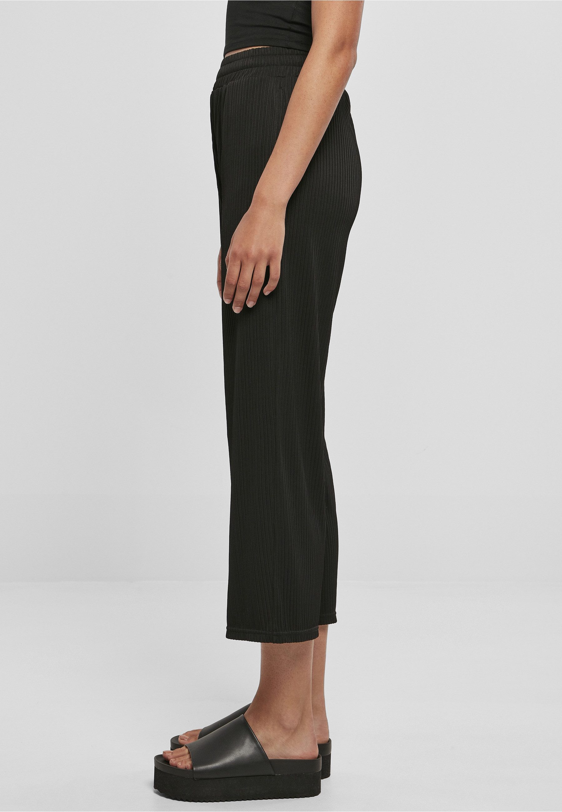 URBAN CLASSICS Culotte Urban Classics Damen Ladies Straight Leg Rib Interlock Culotte (1-tlg)