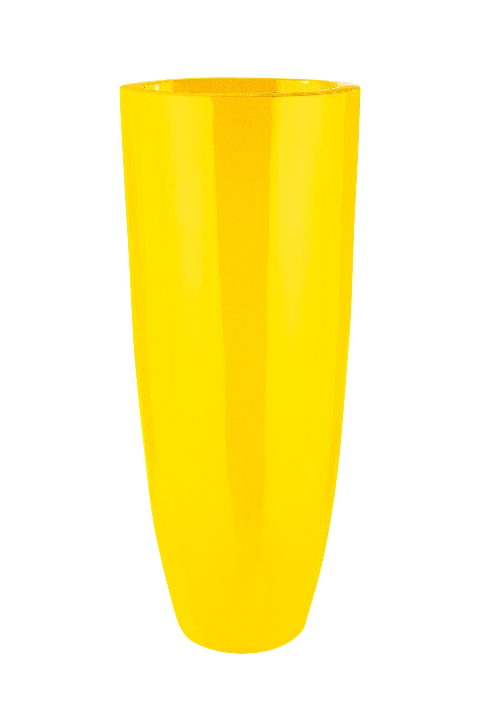 D. - x Blumentopf Pflanzgefäß Konus GILDE H. 75cm GILDE 35cm - gelb