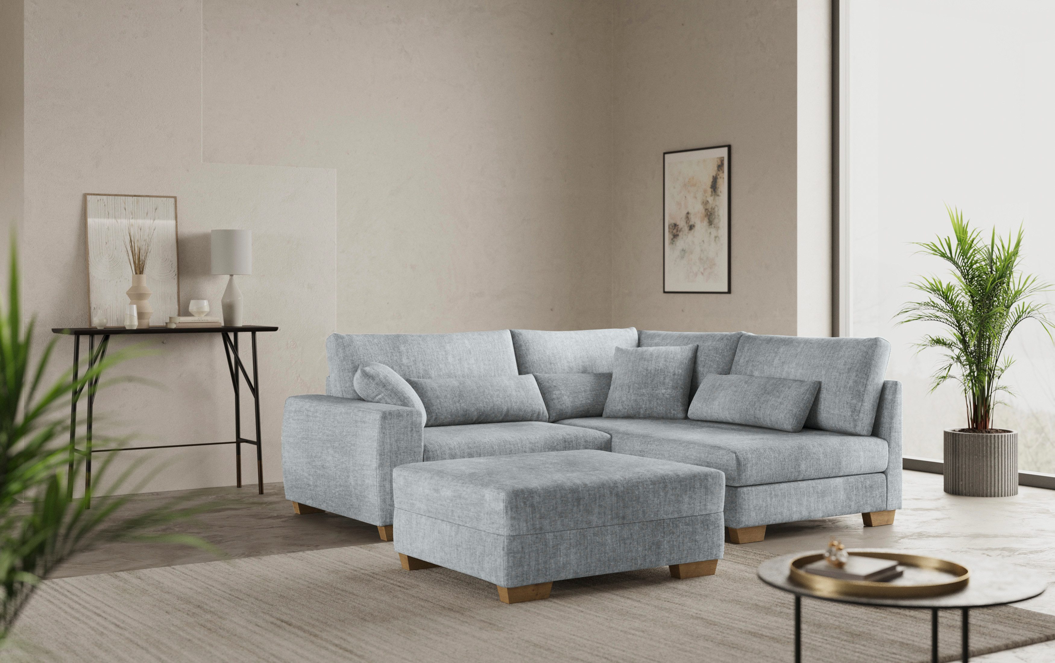 Mr. Couch Hocker Helena, Mit DuraSpring-Taschenfederkern, günstig online kaufen