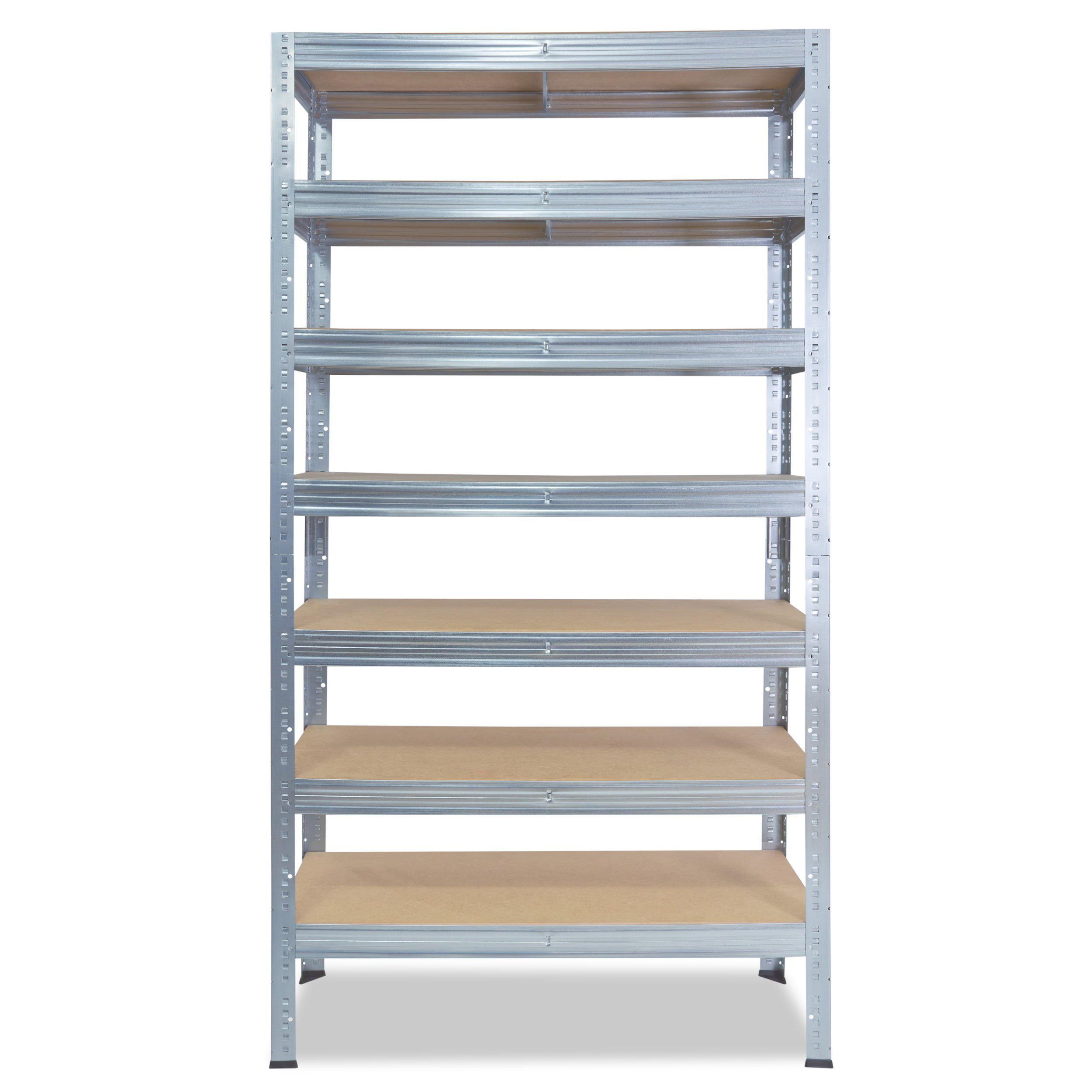 je shelfplaza Werkstattregal 142kg 230x50x40cm Metall Tragkraft, Schwerlastregal Regale Garagenregal, verzinkt, als Regal Böden & PROFI, Kellerregal, mit Metallregal 7 Lagerregal, Steckregal