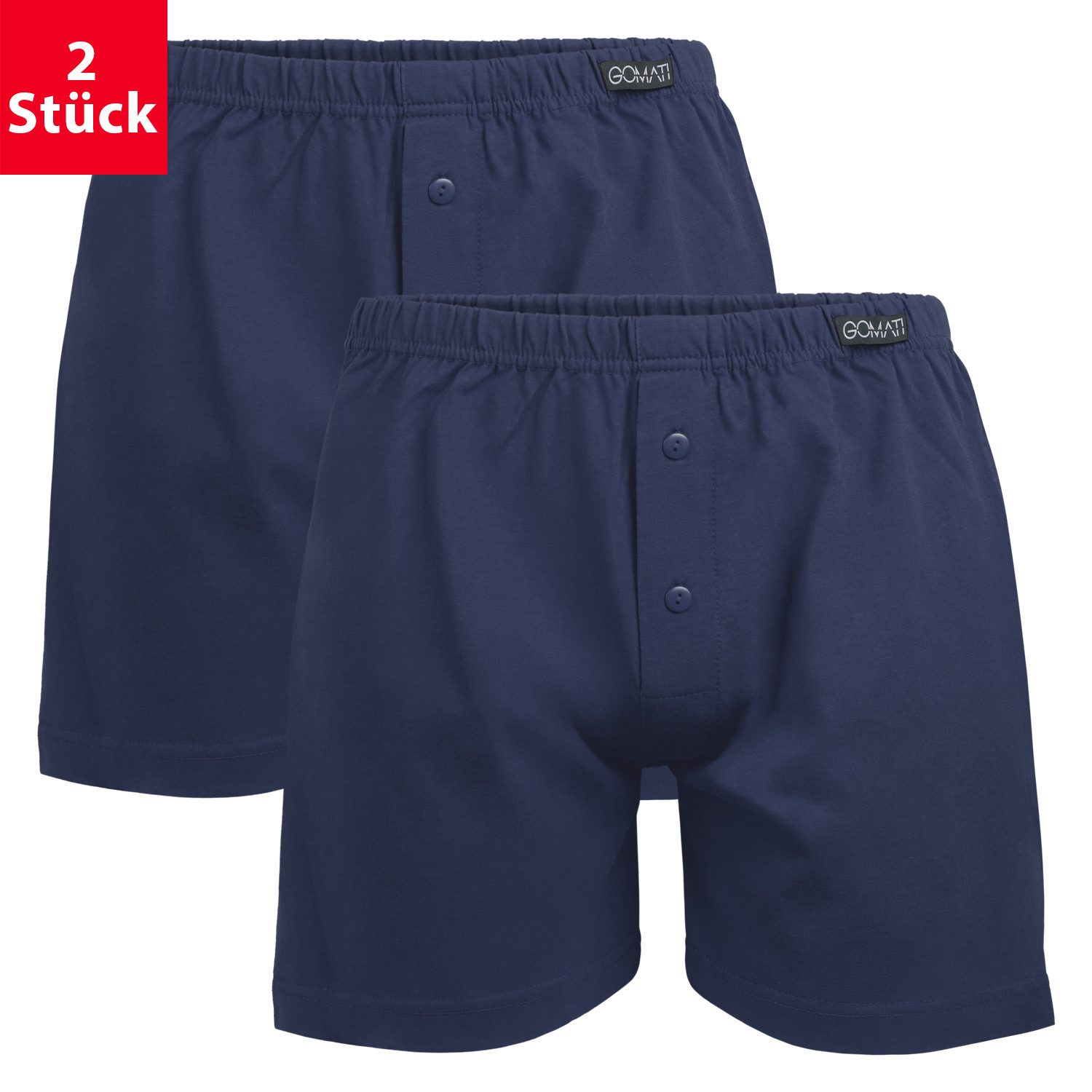 Gomati Boxershorts Herren Jersey Boxershorts (2 Stück) Baumwolle günstig online kaufen
