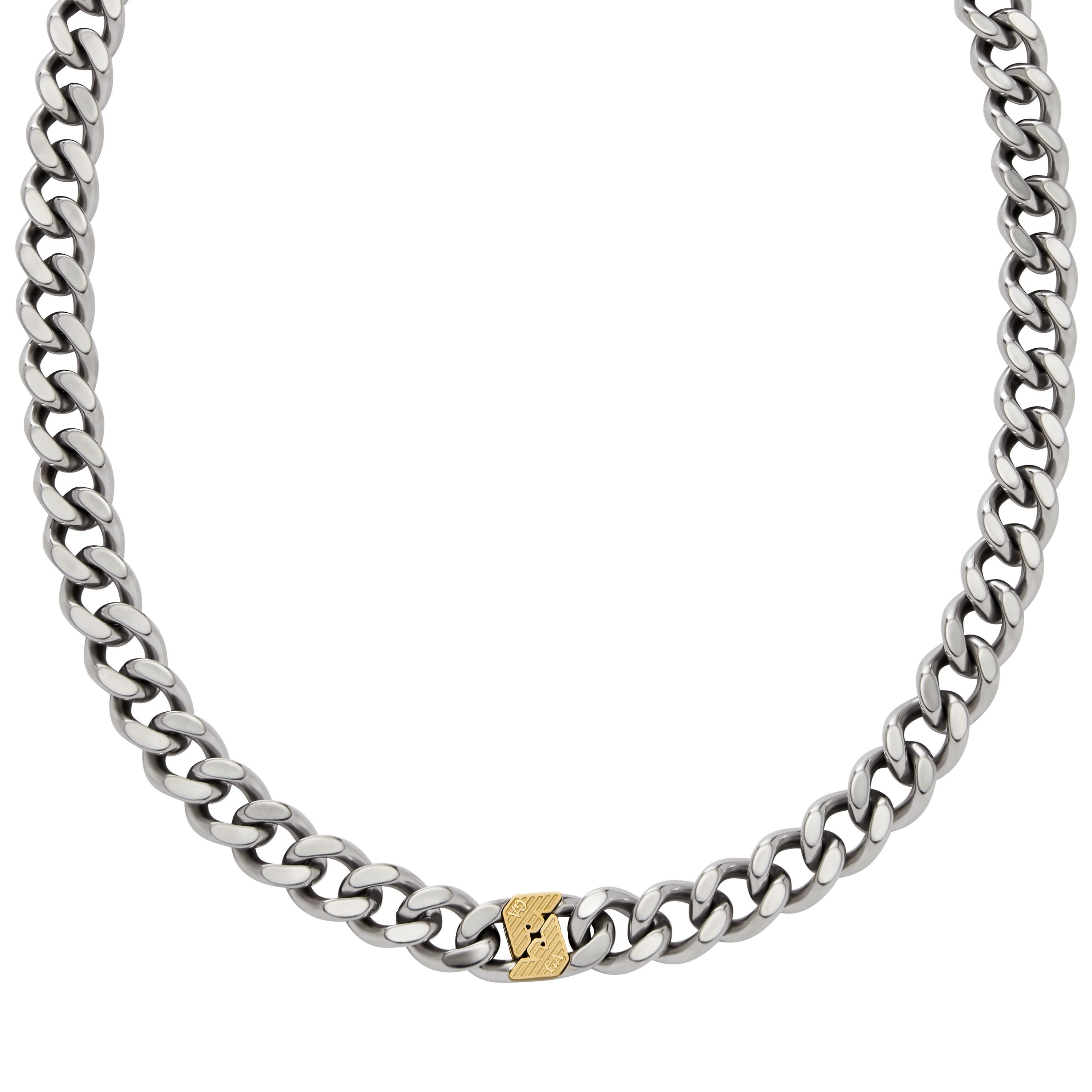 Emporio Armani Kette ohne Anhänger Schmuck Geschenk Edelstahl Bicolor günstig online kaufen