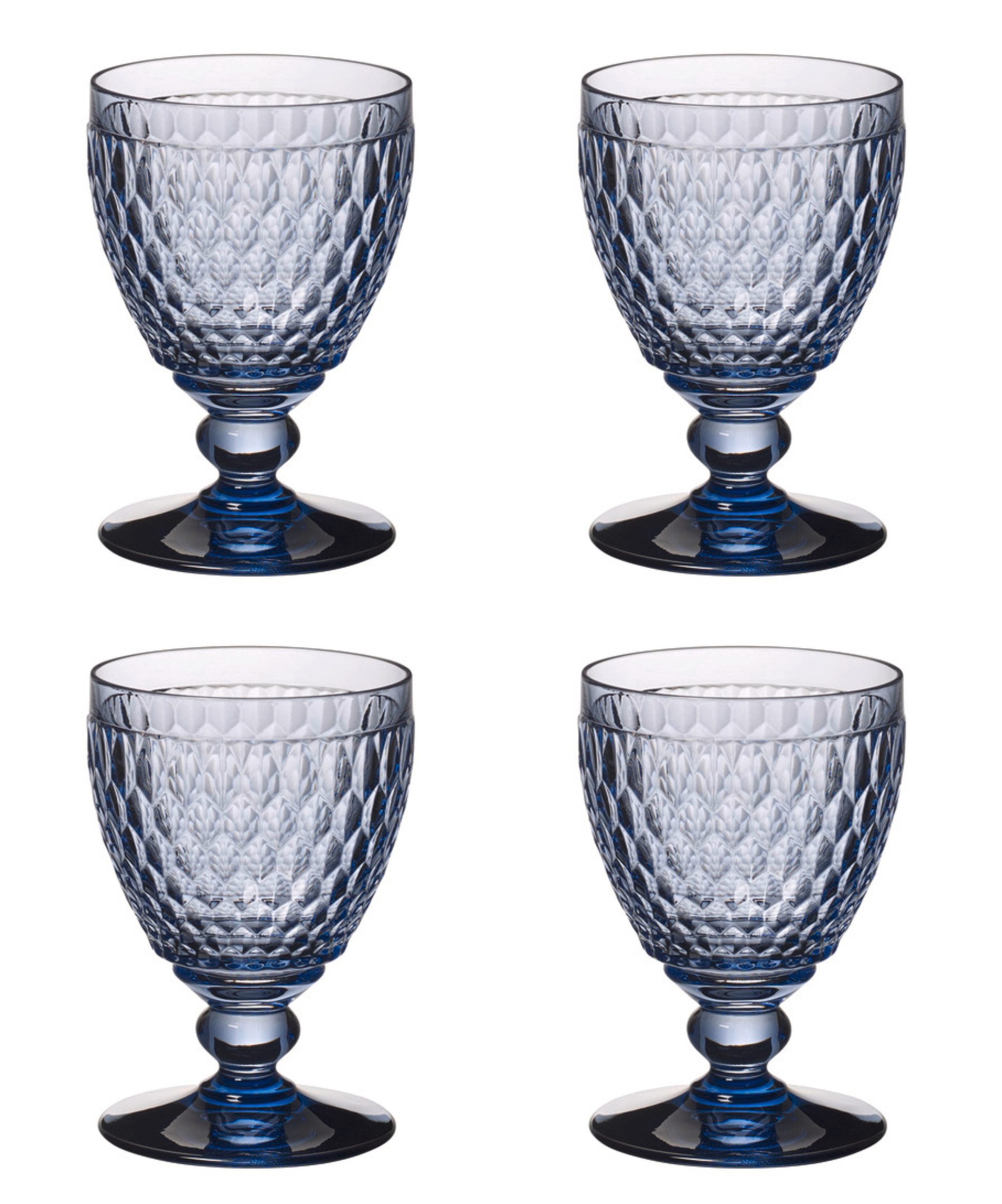 Villeroy & Boch Glas Boston Coloured, Kristallglas, Spülmaschinengeeignet, Blau, Motiv: Boston