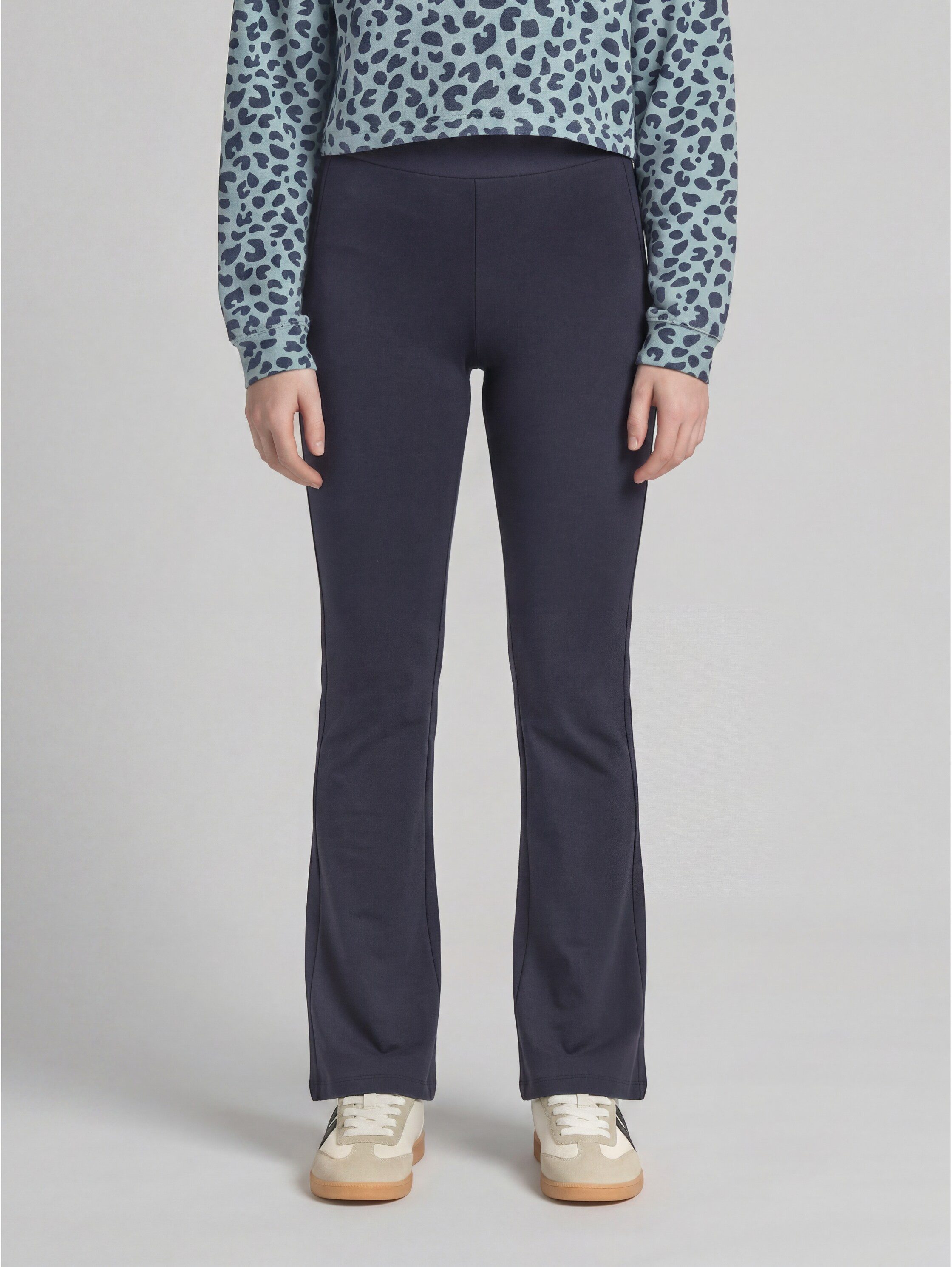 TOM TAILOR Leggings aus elastischer Baumwollmischung, mit Markenlabel