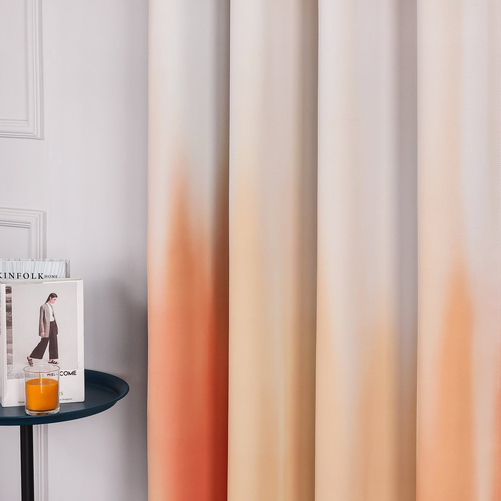 Vorhang, Joyswahl, Ösen Tie-Dye (1 St), blickdicht, Kunst orange