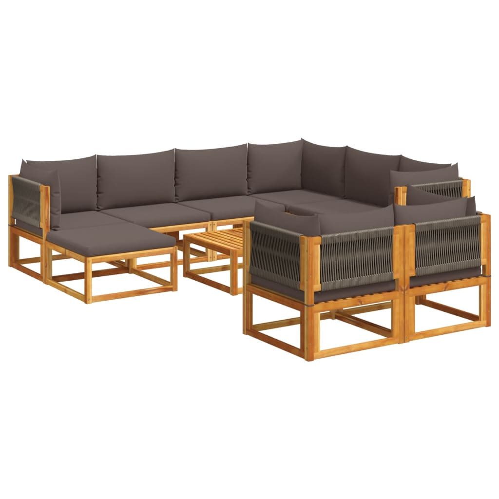 vidaXL Loungesofa 10-tlg. Garten-Sofagarnitur mit Kissen günstig online kaufen