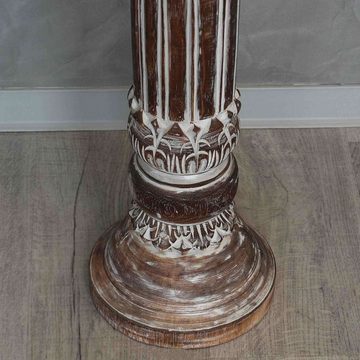 Oriental Galerie Blumenhocker Säule Antik Modell Batya 100 cm groß braun (1 St)