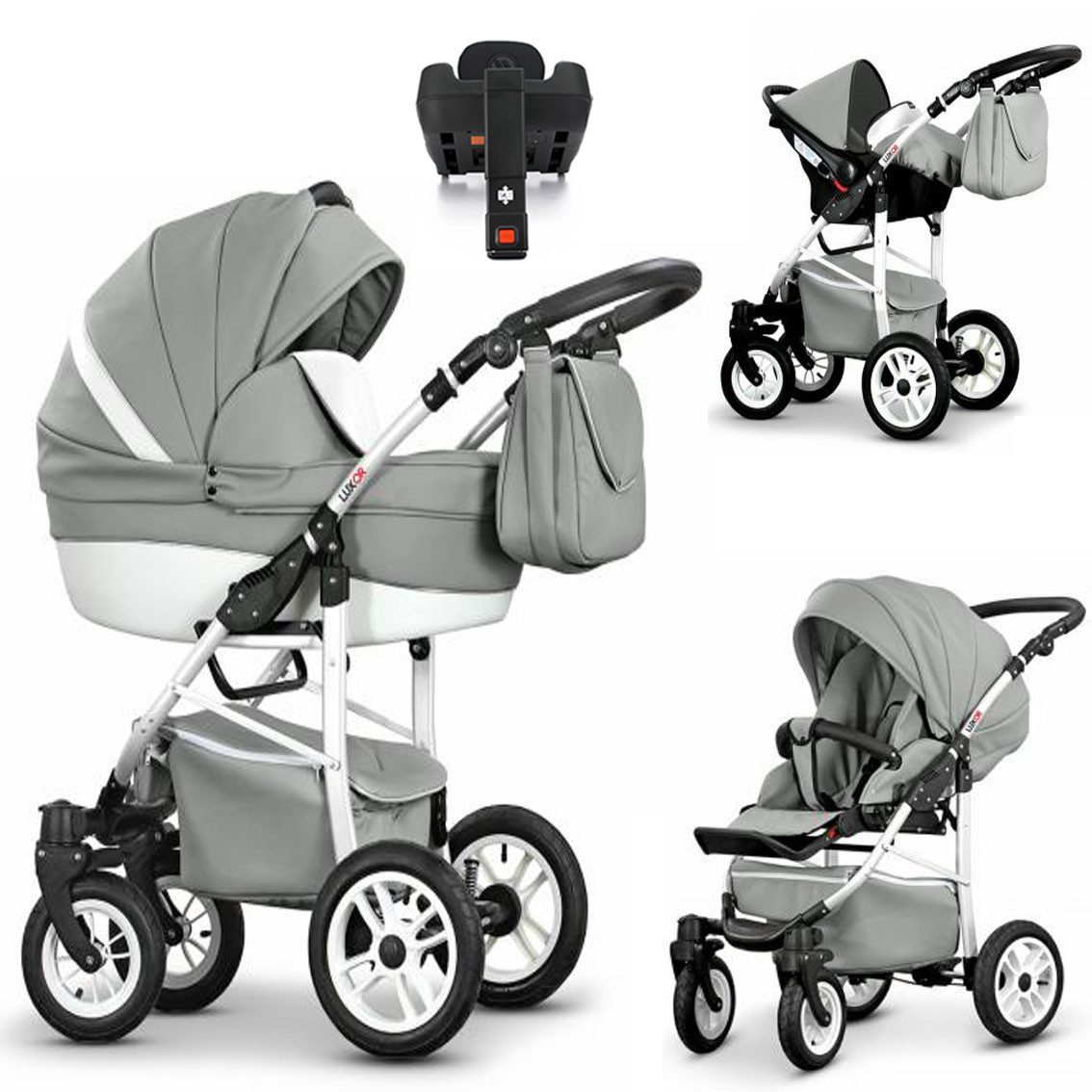 Kombi-Kinderwagen Craft Eco 5 in 1 inkl. Sportsitz, Autositz und Iso Base in 16 Farben