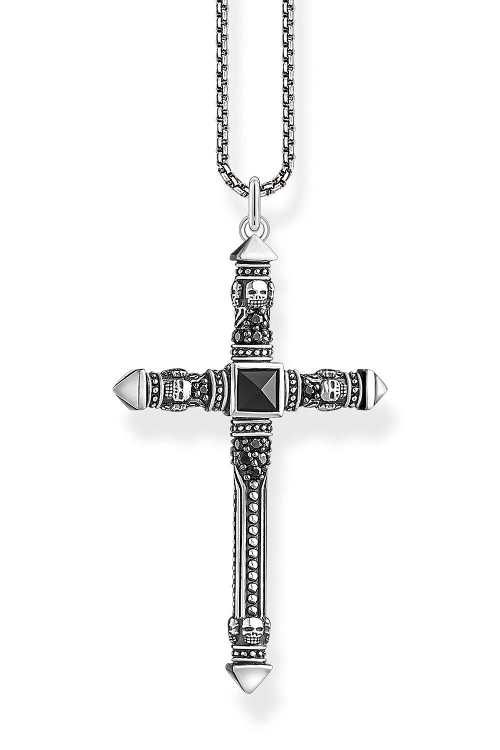 THOMAS SABO Kette mit Anhänger Kreuz Silber