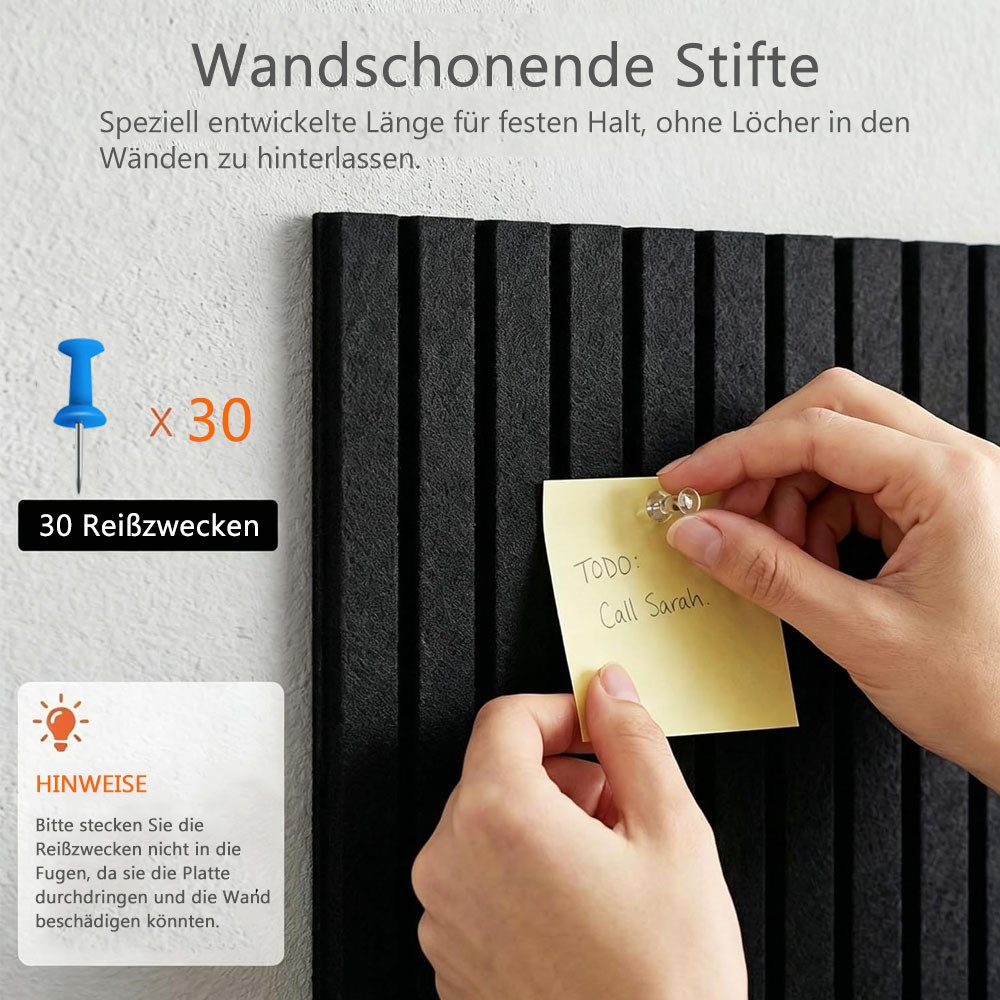 AFKSMILE Pinnwand 120x90cm Pinnwand Korkplatte,Selbstklebend Dekorativ Pinnwand aus Filz