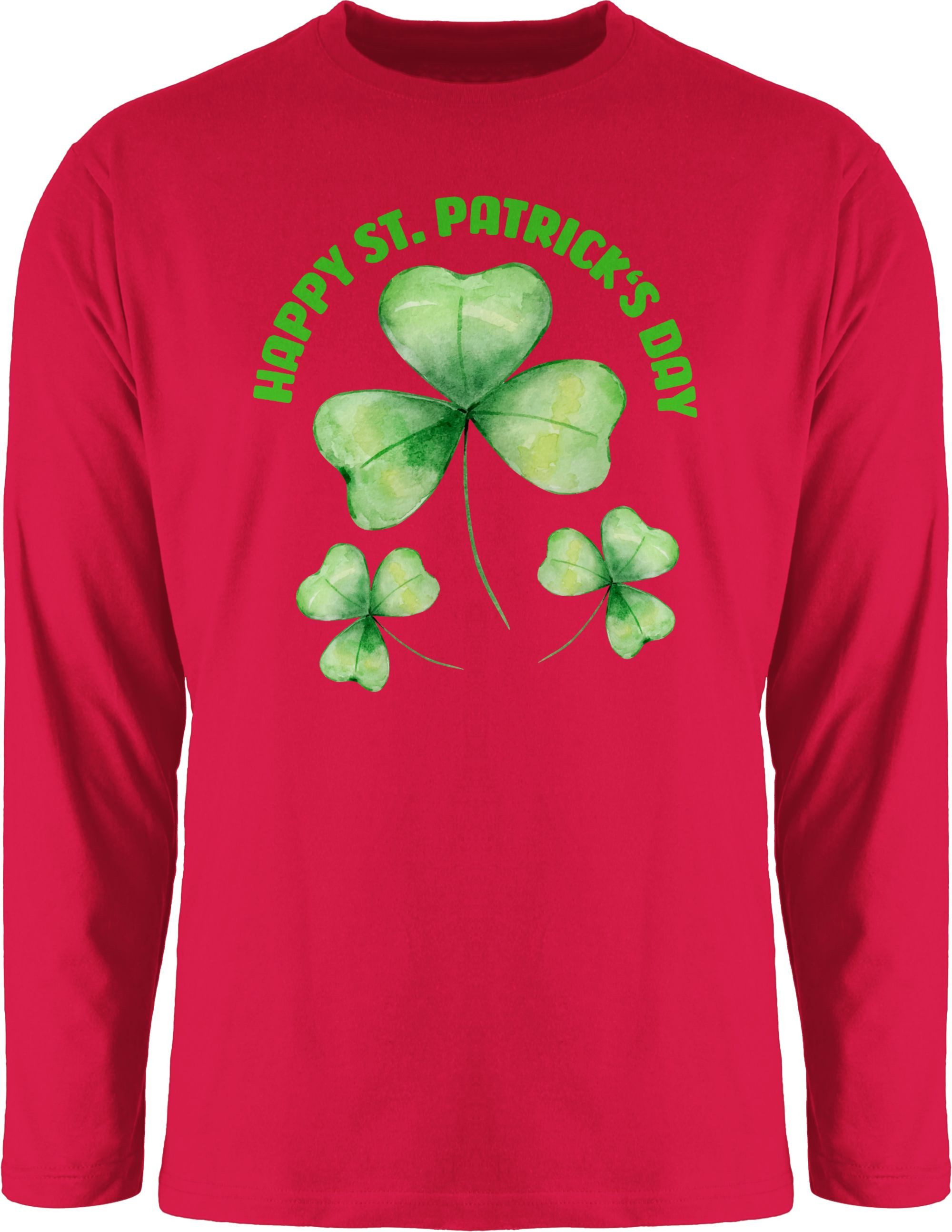 Shirtracer Rundhalsshirt Happy St Patricks Day Kleeblatt Irland St. Patricks Day