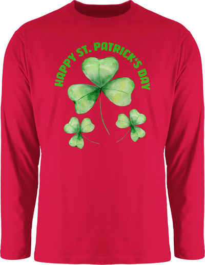 Shirtracer Rundhalsshirt Happy St Patricks Day Kleeblatt Irland St. Patricks Day