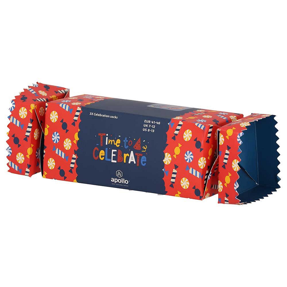 Apollo Socken Party Socken (3-Paar) HAPPY BIRTHDAY SOCKEN in Geschenkverpackung (3 Paar)