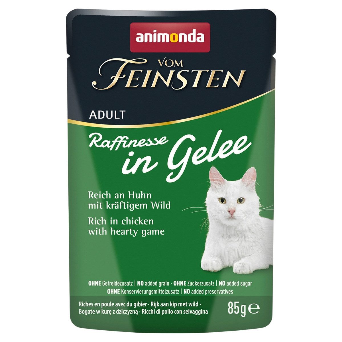 Animonda vom Feinsten Raffinesse in Gelee Adult reich an Huhn mit Wild 85 g - 2