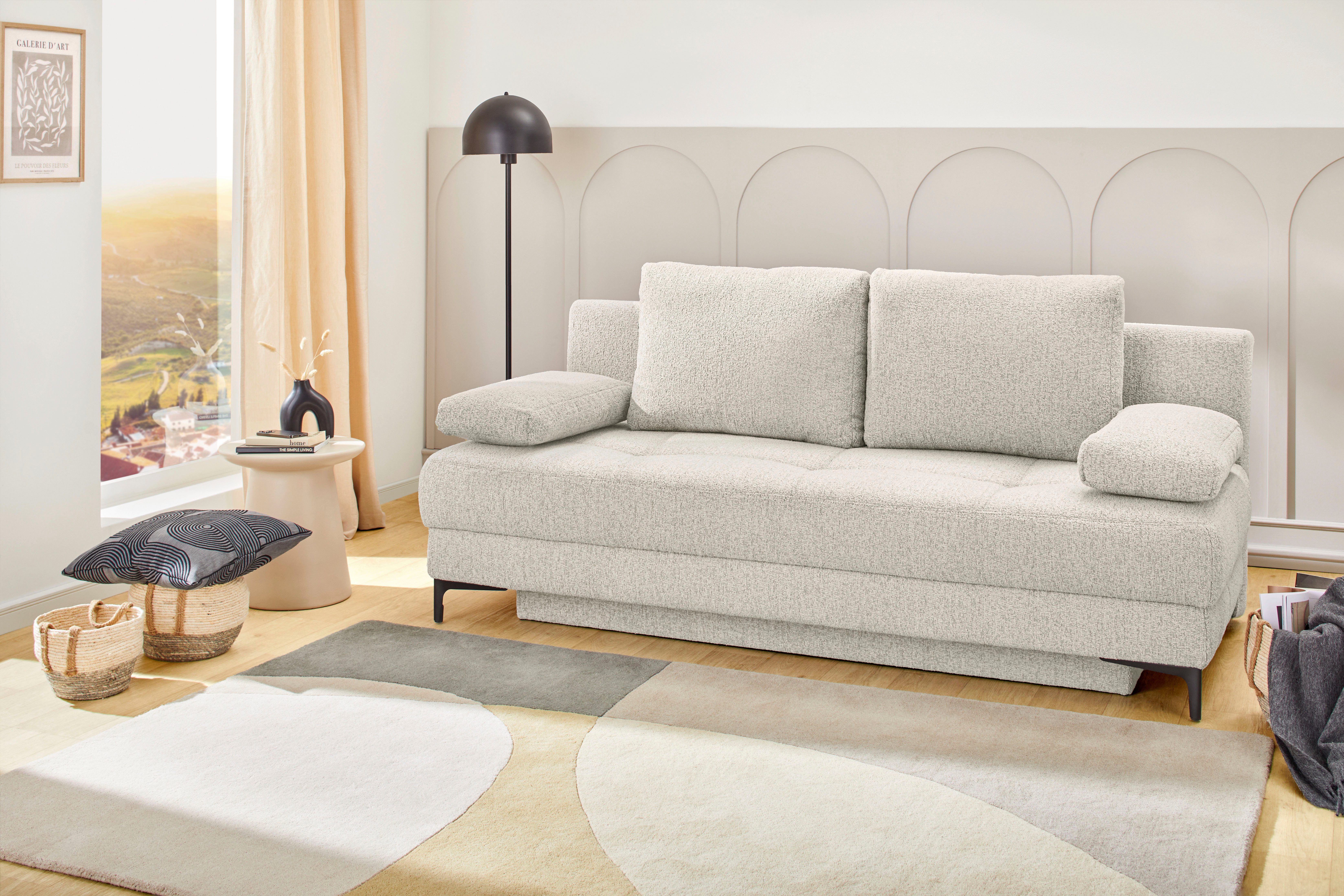 Jockenhöfer Gruppe Schlafsofa Felix, B: 205 cm, Liegefl. 155x201 cm, Dauerschlafsofa, inkl. Topper, inklusive Schlaffunktion und Bettkasten, Federkernpolsterung