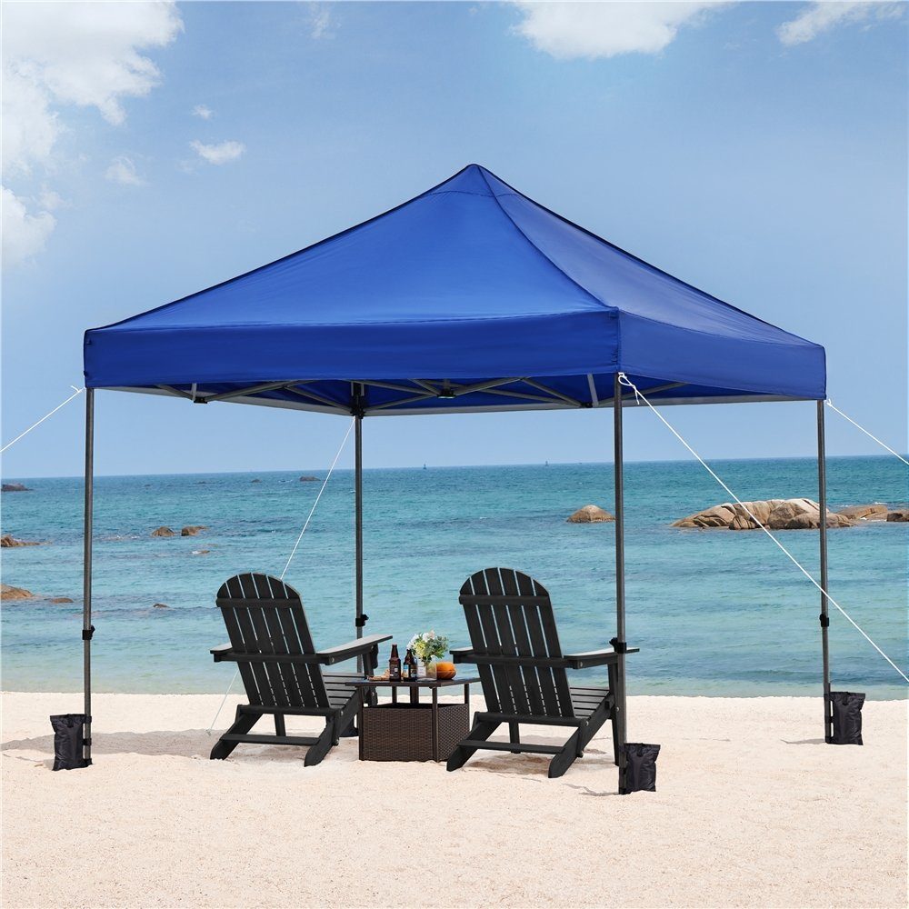 Yaheetech Faltpavillon, 3x3m Pavillon inkl. Tasche mit Rollen