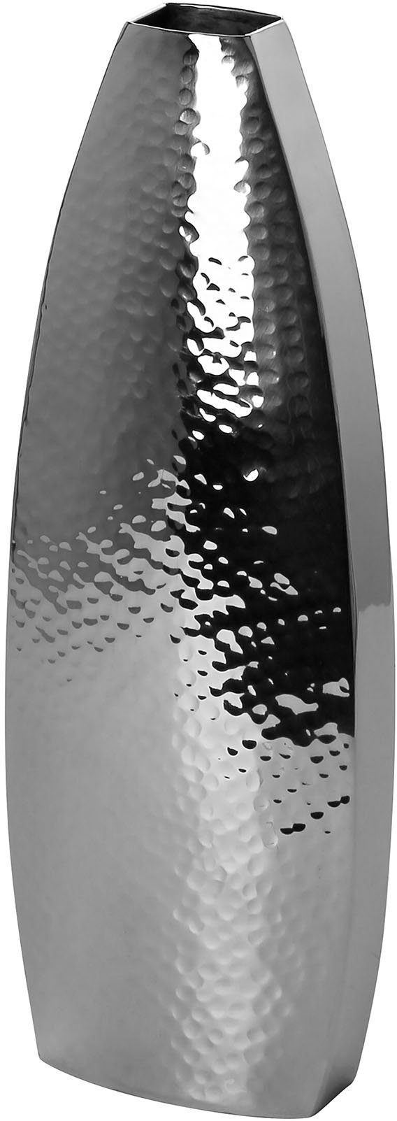 Fink Dekovase ALETTA (1 St), Vase aus Edelstahl, mit gehämmerter Oberfläche günstig online kaufen