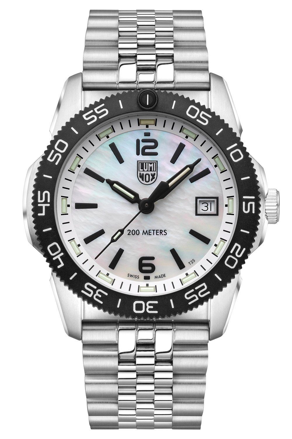 Taucheruhr Luminox Unisex Diver Pacific Stahl/Perlmutt