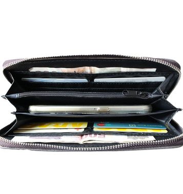 Schompi Geldbörse XXL Portemonnaie mit Handyfach Universale Handytasche Handy Geldbeutel, Brieftasche mit Saffiano Prägung Gold Schwarz Groß Lang