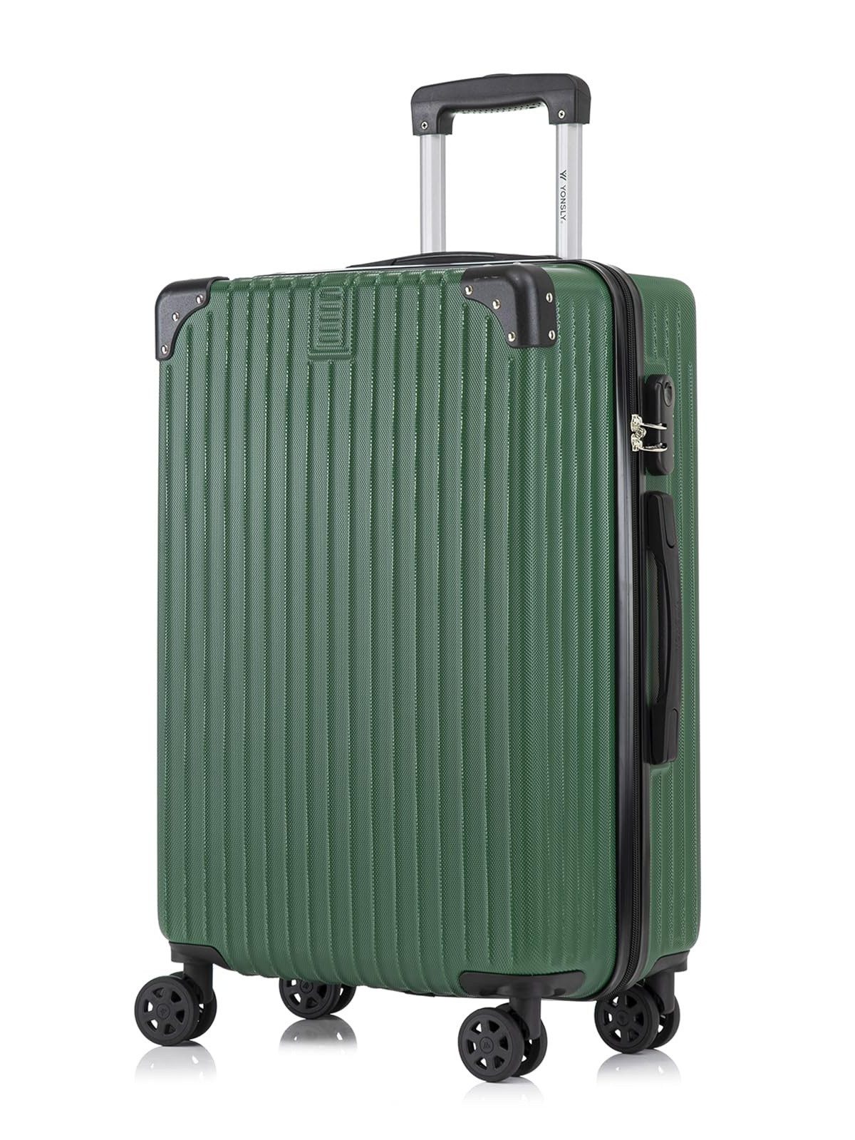 YONSLY Hartschalen-Trolley Reisekoffer ABS Hartschalen Trolley, Rollkoffer Handgepäck, 4 Rollen, Sicherheitsschloss, Weichem Gummigriff,56/66/76 cm, 45/69/99 L