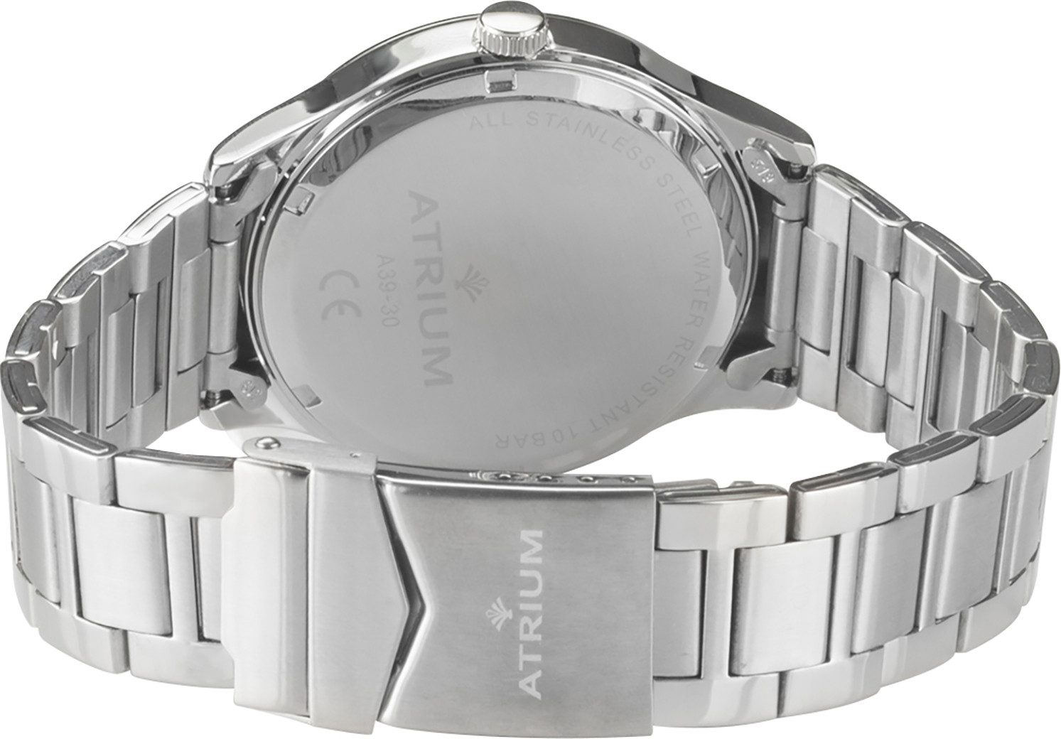 Atrium Quarzuhr A39-30, Armbanduhr, Herrenuhr, Edelstahlarmband, analog, Wochentag, Tag