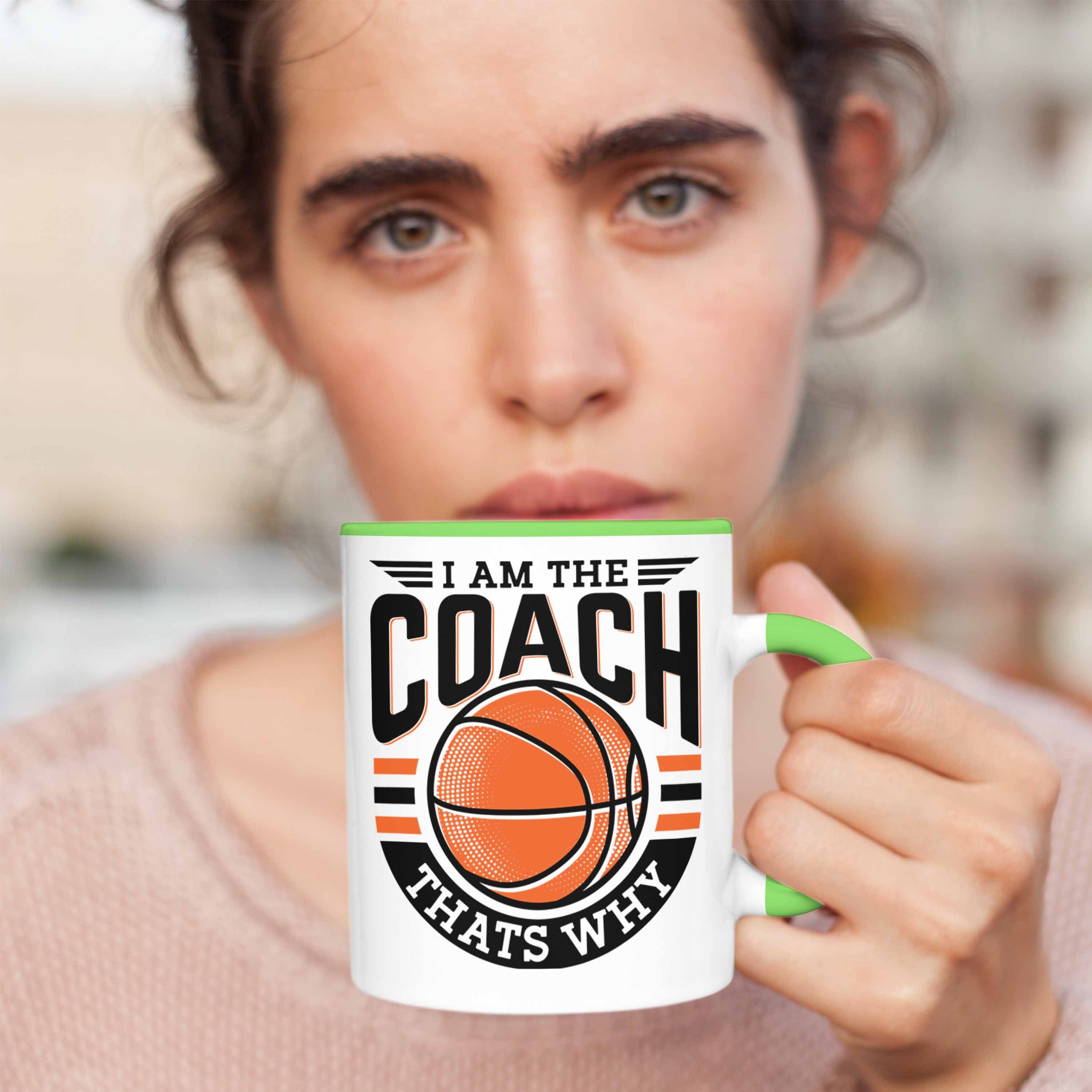 Geschenk The Lustig Grün Basketball-Trainer Tasse Coach Wh Trendation Thats Tasse Coach I Am