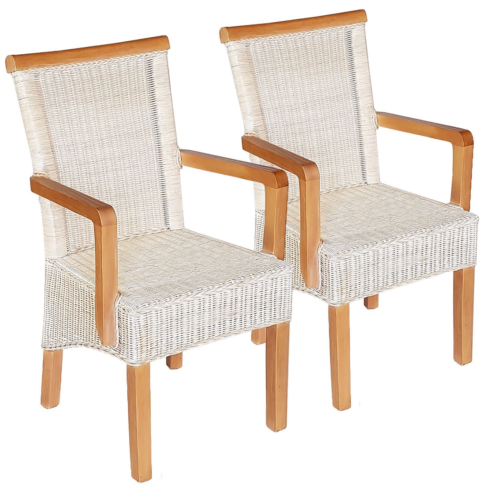 Casamia Esszimmerstuhl Esszimmer Stühle Set 2 Stück mit Armlehnen