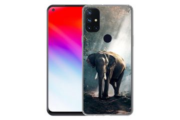 MuchoWow Handyhülle Elefant - Tiere - Licht - Wald - Natur - Wildtiere, Phone Case, Handyhülle OnePlus Nord N10 5G, Silikon, Schutzhülle