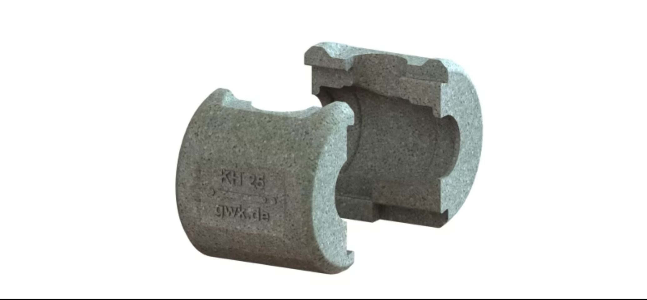 GWK Kuhlmann GmbH Armaturen-Befestigungselement EPP-Box Serie KH silbergrau für Kugelhahn mit T-Griff mit IG