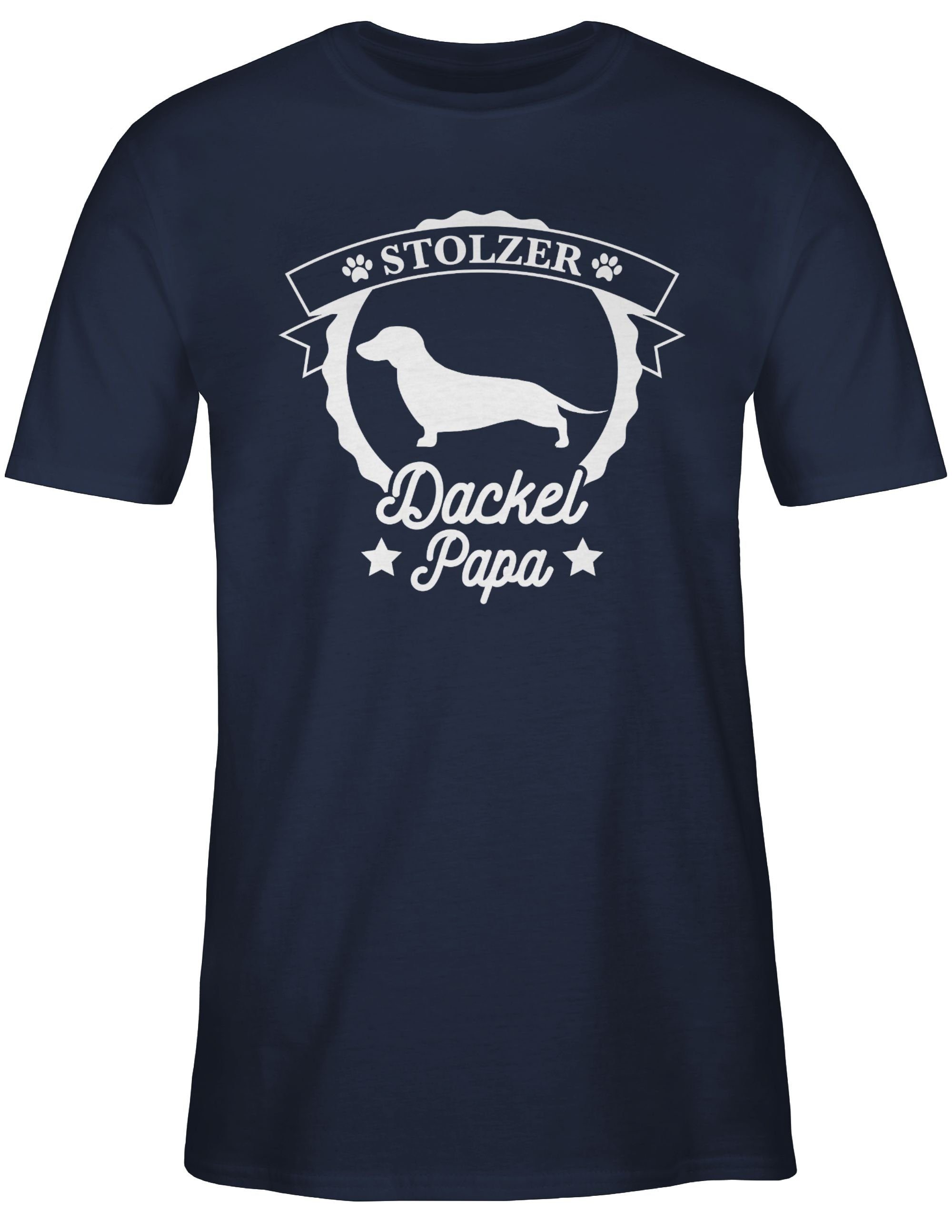 Shirtracer T-Shirt Stolzer Dackel Papa Geschenk für Hundebesitzer günstig online kaufen