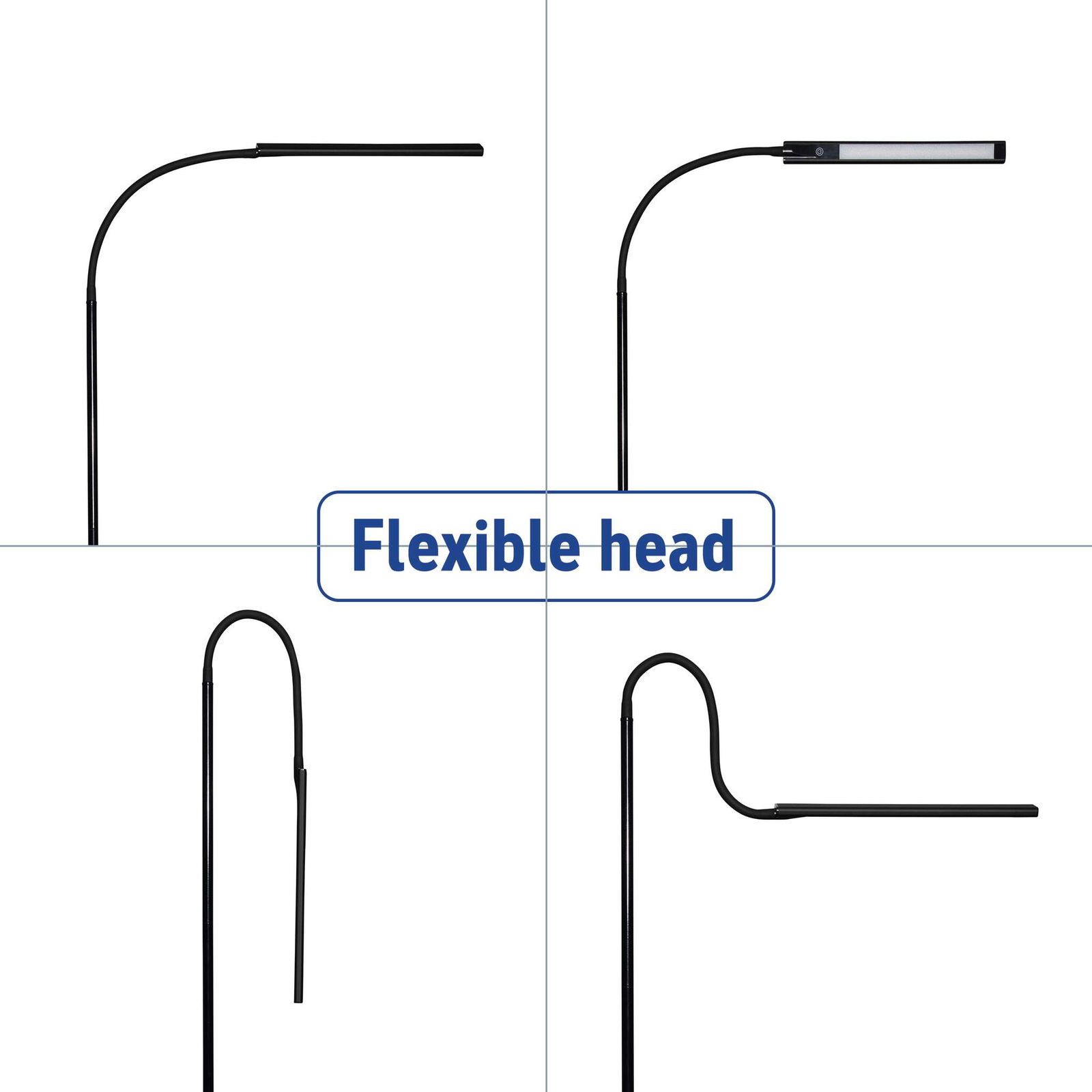 MAUL Stehlampe MAUL Standleuchte MAULpirro LED 3.000 K dimmbar Standfuß 126,3 cm schw, LED wechselbar
