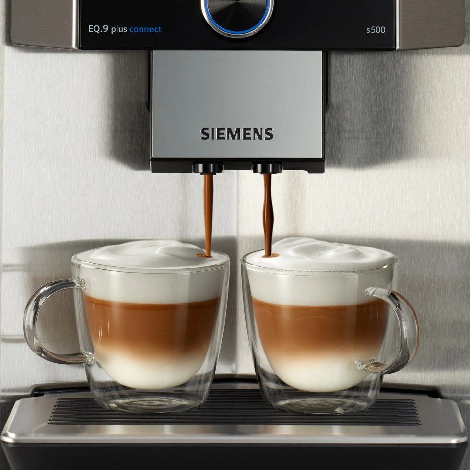 s500 TI9553X1RW Siemens Druckbrüh-Kaffeemaschine EQ.9 plus Kaffeemaschine SIEMENS