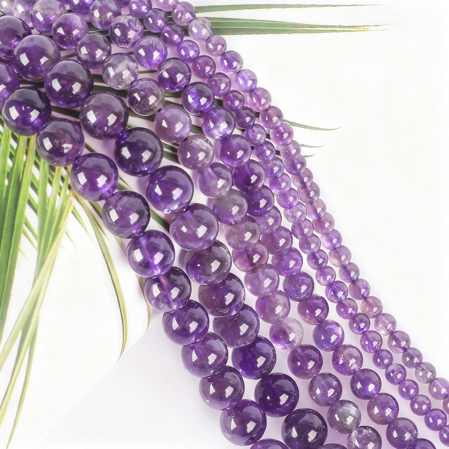 LuxusKollektion Bastelperlen Perlen Amethyst 180Stk 4mm Armbänder Ketten 4mm Amethyst