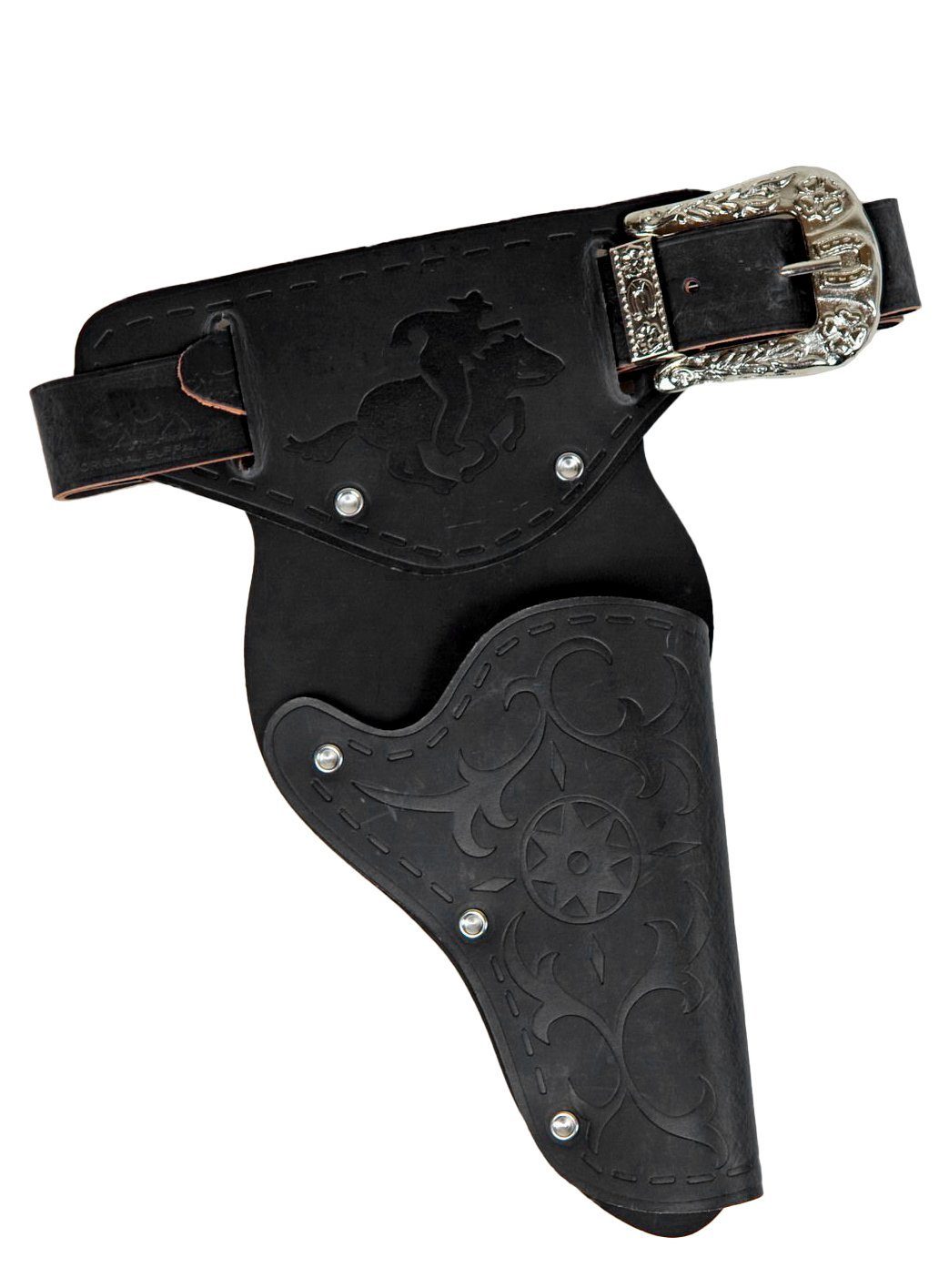 Cowboy-Kostüm Western Pistolengürtel schwarz - Cowboy Fasching K