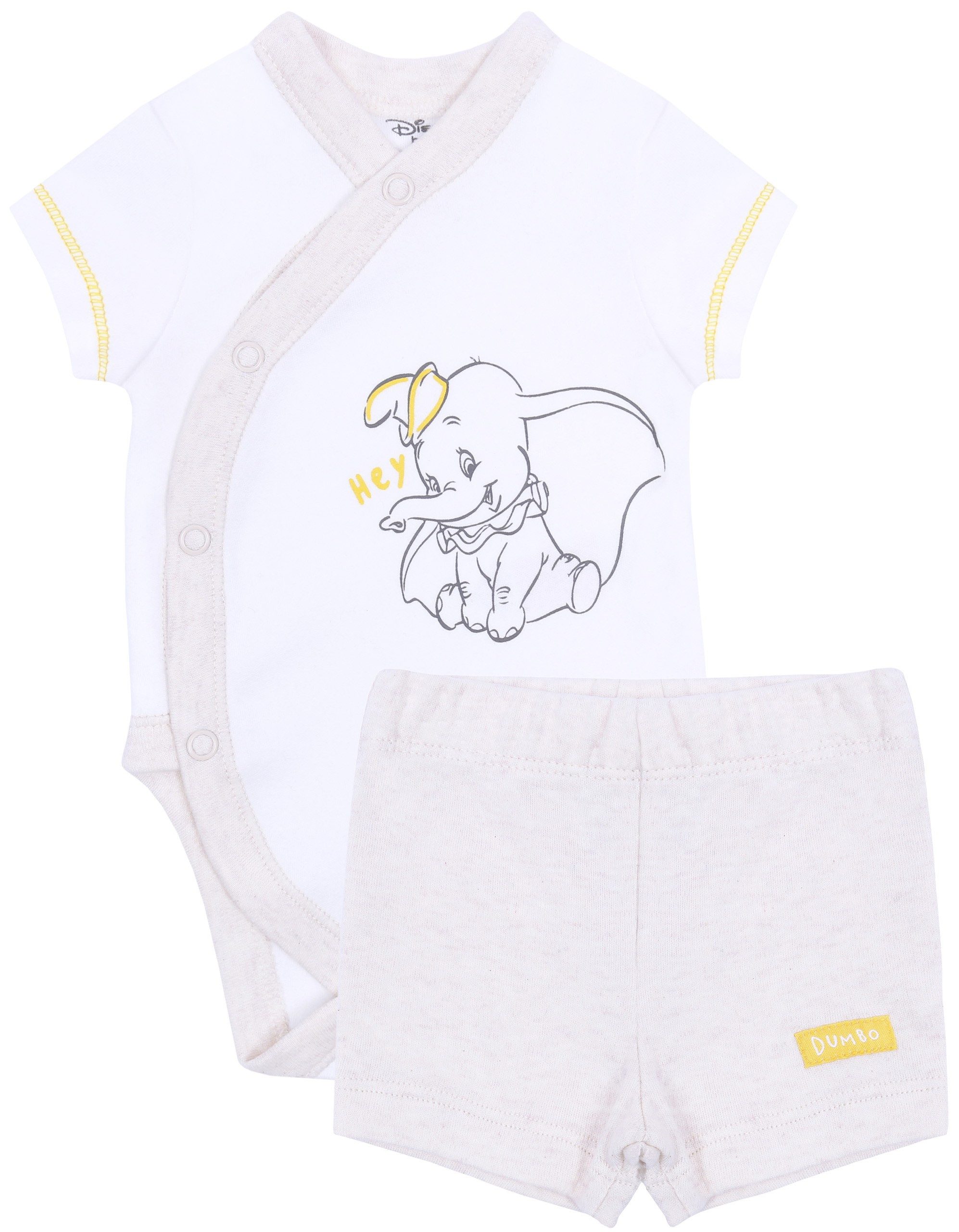 Body & Shorts Weiß-beigefarbenes Body+kurze Hose Dumbo Disney 6-9 Monate