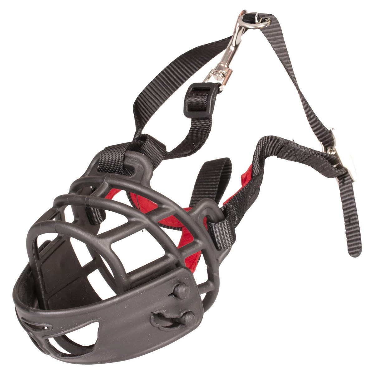 DUVO+ Maulkorb Maulkorb Gummi schwarz/rot