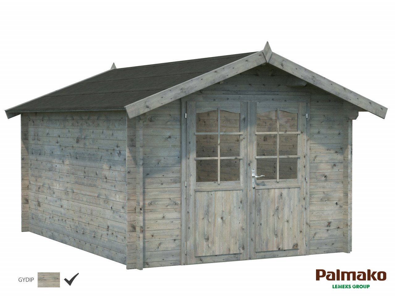 Palmako Gartenhaus Lotta 10,0 braun Blockbohlenhaus, BxT: Holzhaus 295x400 cm