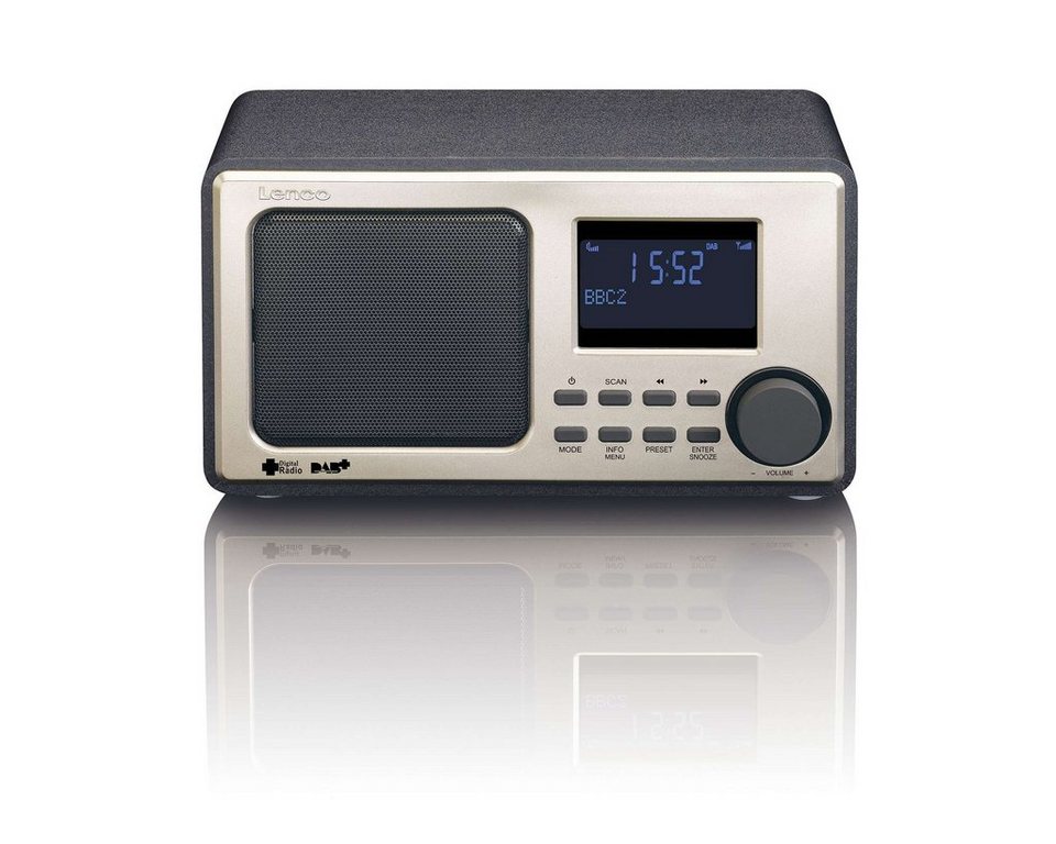 Lenco DAB-011 Digitalradio (DAB) (Digitalradio (DAB), FM-Tuner, 3,00 W, mit  LCD-Display und Weckfunktion)
