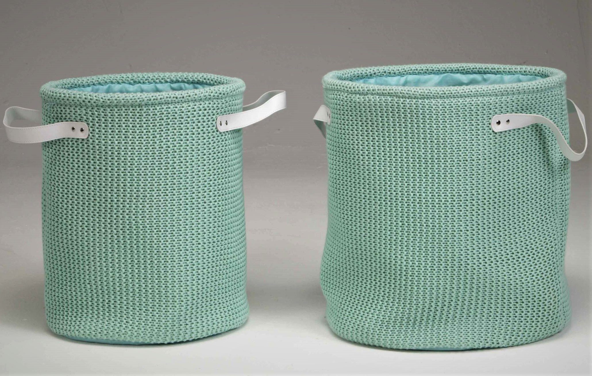 Dekokorb Artra Design 2er Set Strickkörbe L Mint Aufbewahrungskörbe Häckelkorb