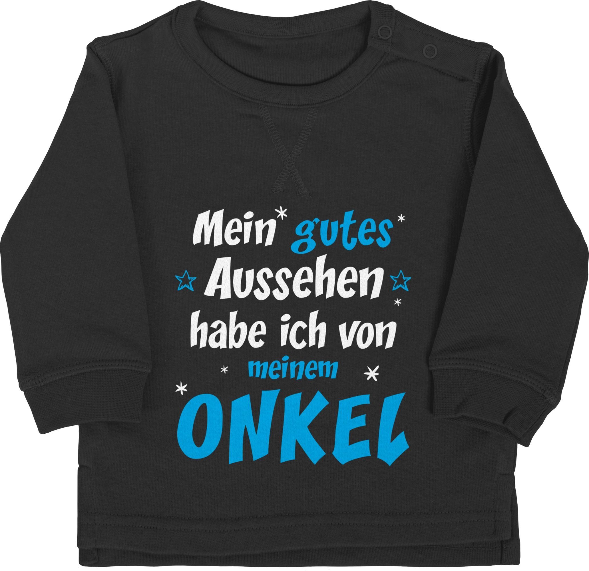 Shirtracer Sweatshirt Onkel Spruch - Mein gutes Aussehen habe ich von meinem ONKEL Sprüche Baby 3 Schwarz