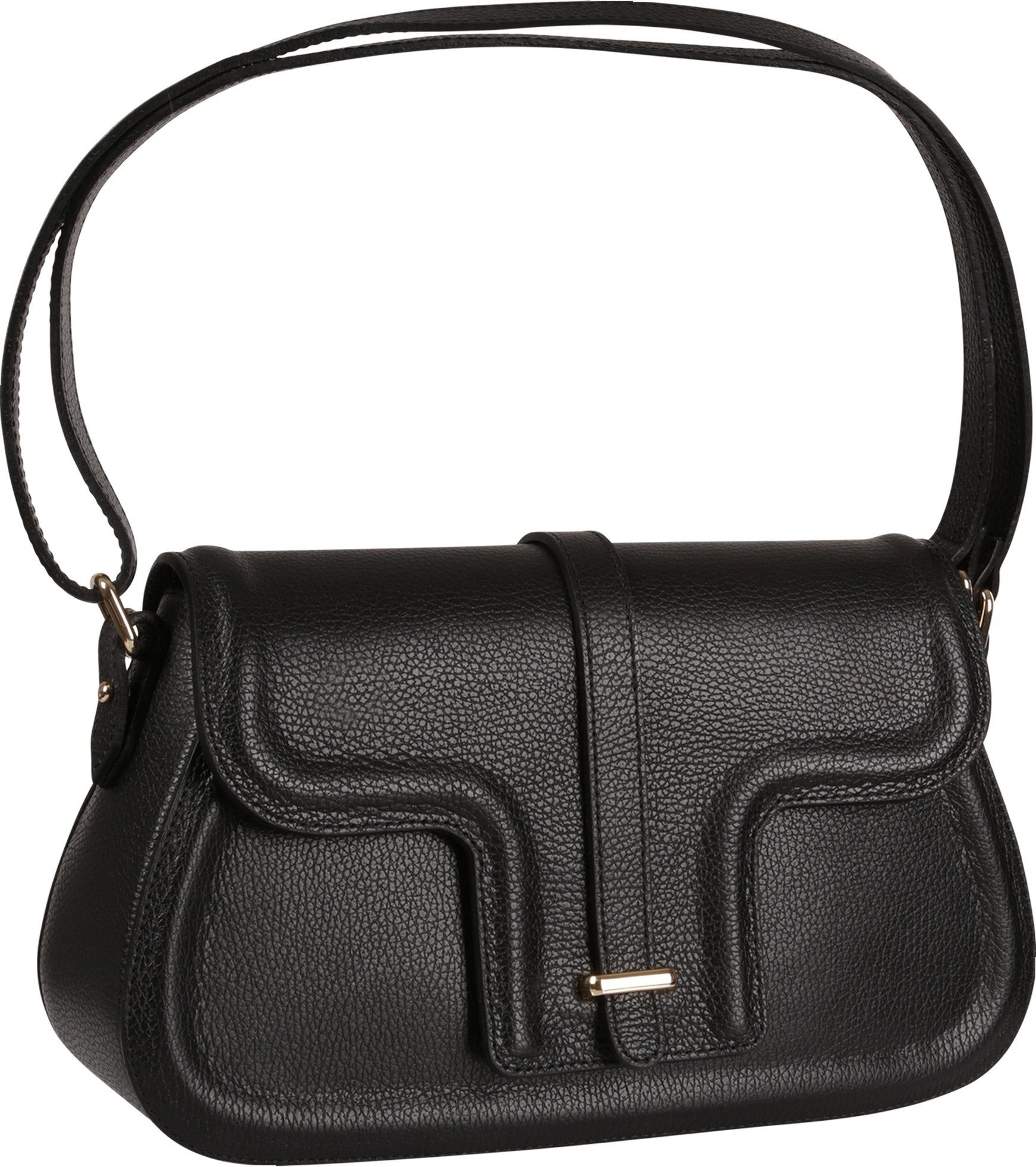 Toscanto Schultertasche Toscanto Tasche schwarz Schultertasche (Schultertasche), Damen Schultertasche Leder, schwarz ca. 33cm x ca. 20cm